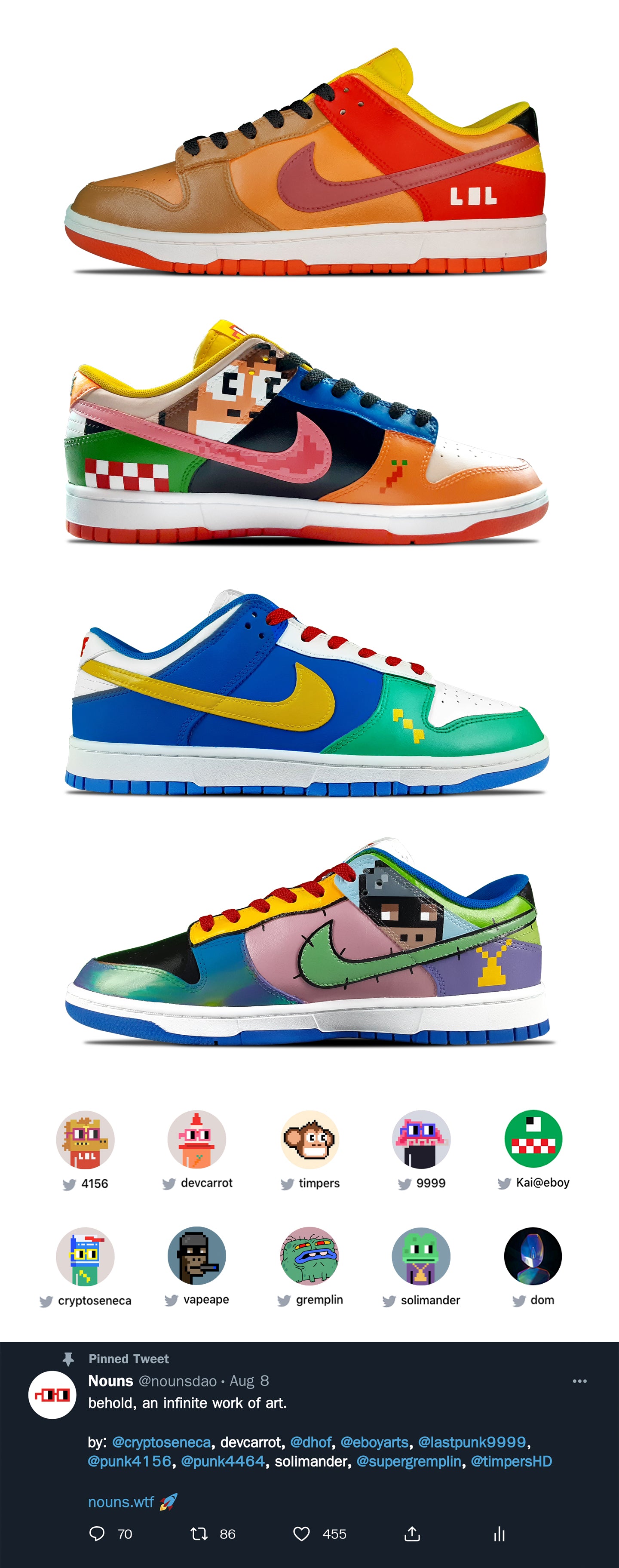 Nounders What The Dunks  (size 10.5)